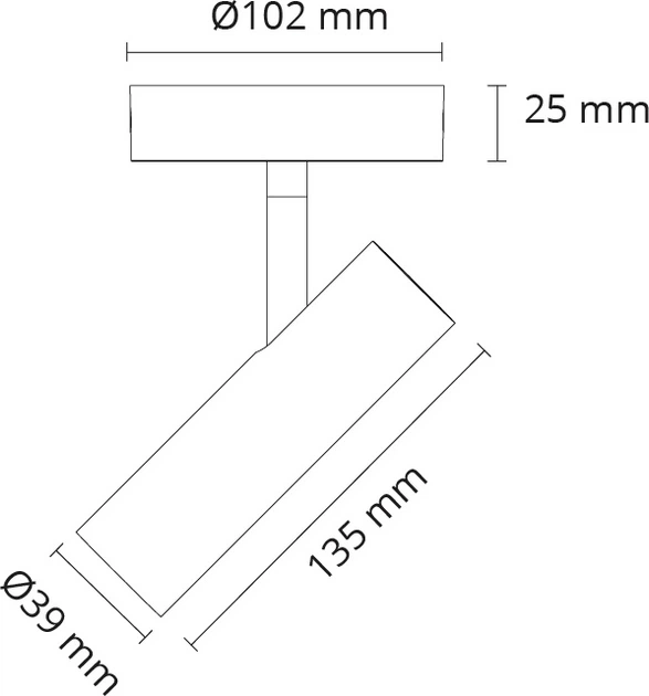 Точковий світильник SG Armaturen Tube Micro S Hvid 370lm 3000K IP20 Ra98 320807 (7021983208071) - зображення 2
