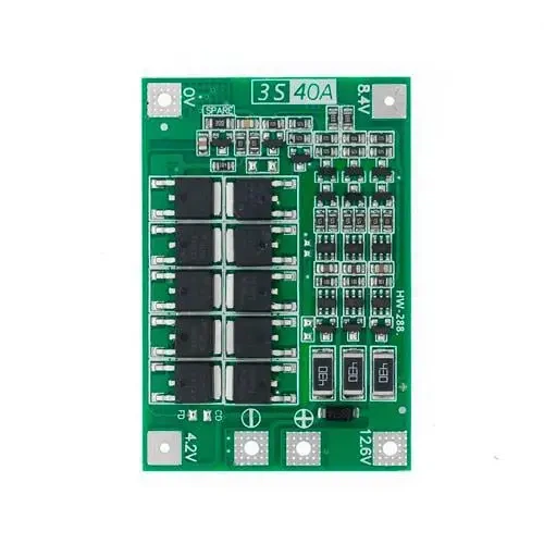 Контролер живлення BMS 3S 40A з балансуванням для Li-ion 18650 - Фото 1 Контролер живлення BMS 3S 40A з балансуванням для Li-ion 18650 - зображення 1