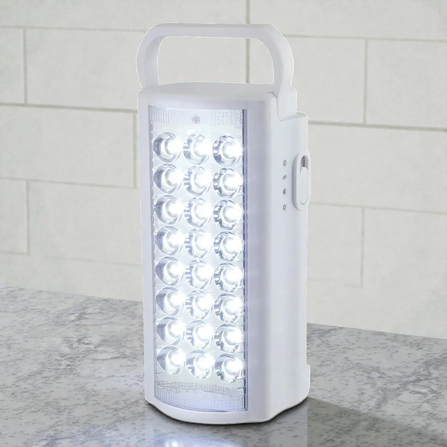 Акумуляторний ліхтар Almina 24 LED 2606L Білий переносний з Power Bank аварійна лампа - зображення 5