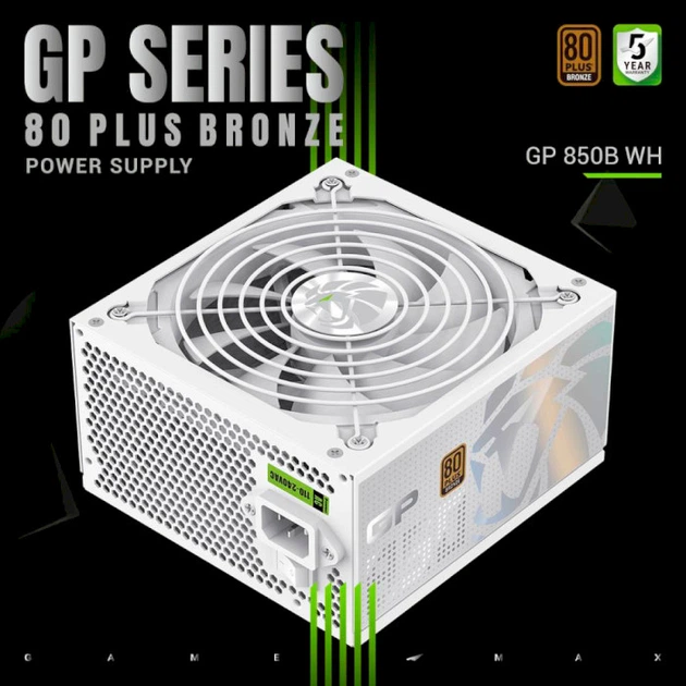 Блок живлення GameMax 850W GP 850B White (GP 850B WH) - Фото 6 Блок живлення GameMax 850W GP 850B White (GP 850B WH) - изображение 6