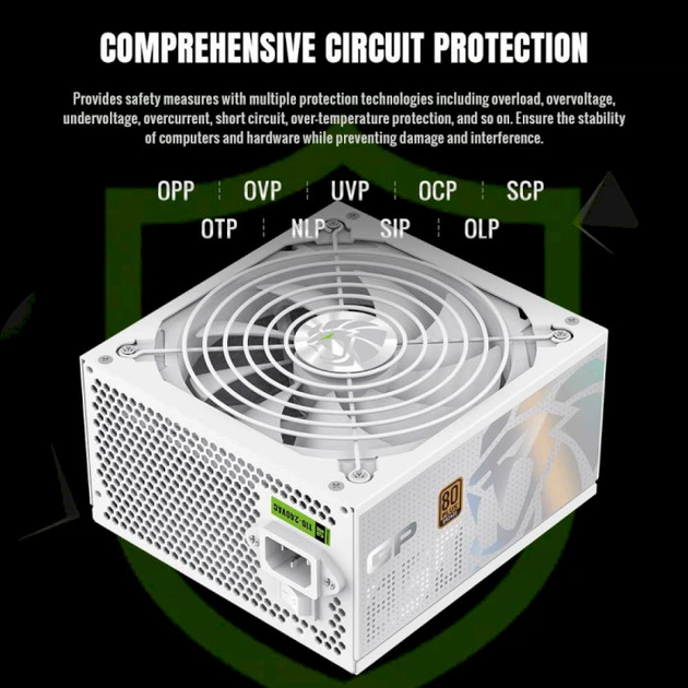 Блок живлення GameMax 850W GP 850B White (GP 850B WH) - Фото 9 Блок живлення GameMax 850W GP 850B White (GP 850B WH) - изображение 9