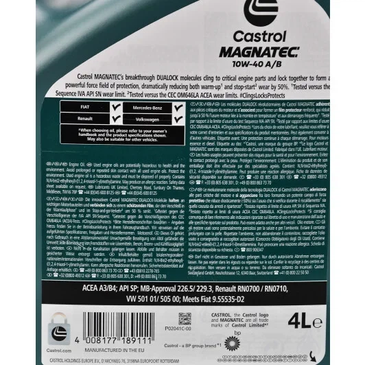 Олива моторна Castrol Magnatec A/B 10W-40 (4л.) - зображення 2