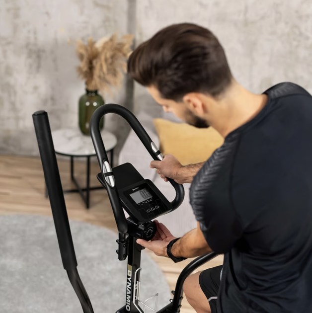 Орбитрек-степпер Hop-Sport HS-450B Dynamic Black-Gold до 120 кг Bluetooth - изображение 6