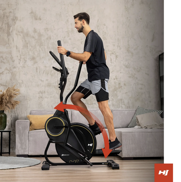 Орбитрек-степпер Hop-Sport HS-450B Dynamic Black-Gold до 120 кг Bluetooth - изображение 7