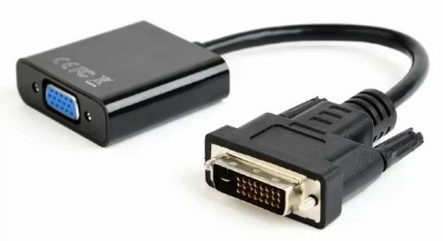 Перехідник DVI-D(M) – VGA(F), Cablexpert, чорний, 20 см (AB-DVID-VGAF-01) - Фото 1 Перехідник DVI-D(M) – VGA(F), Cablexpert, чорний, 20 см (AB-DVID-VGAF-01) - зображення 1