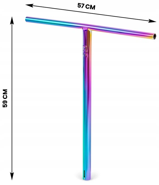Кермо для трюкового самоката Soke 1669 T-Bar неохромова 59 см (5903890605117) - зображення 2