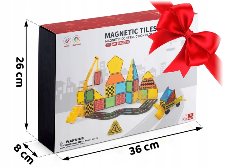 Klocki magnetyczne Ricokids RK-780 konstrukcyjne 72 elementy 778010 (5903890630652) - obraz 2