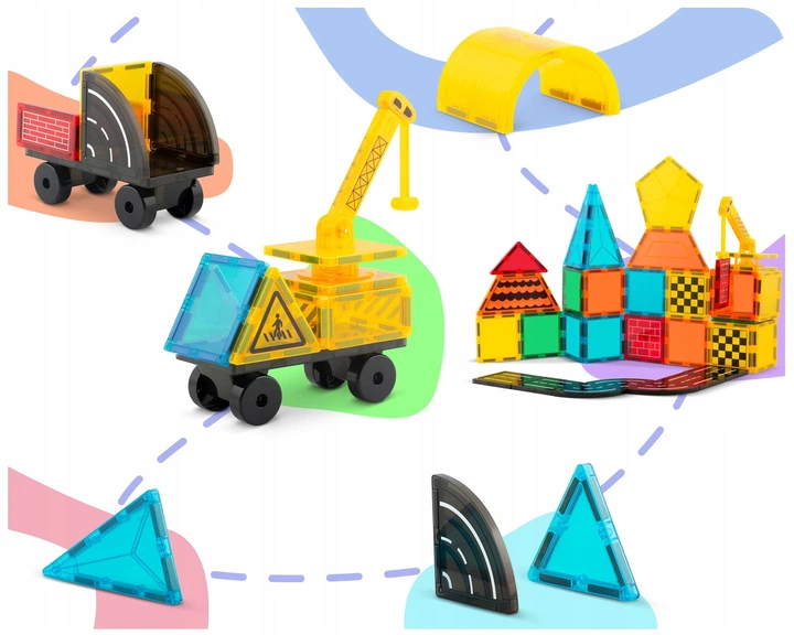 Klocki magnetyczne Ricokids RK-780 konstrukcyjne 72 elementy 778010 (5903890630652) - obraz 4