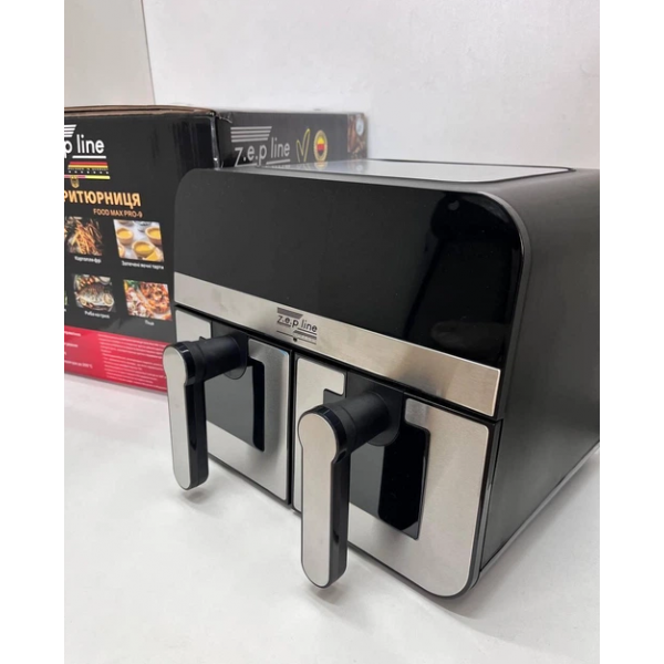 Аэрофритюрница двухкамерная 4200 Вт Zepline 6L+6L с силиконовыми формами ZP00021888 - изображение 4