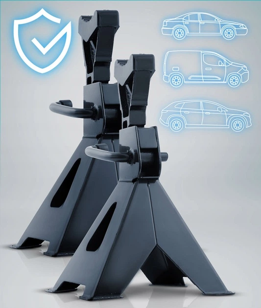 Kobyłki podporowe Humberg 538400 HM-384 samochodowe 3000 kg 2 szt (5903890624675) - obraz 6