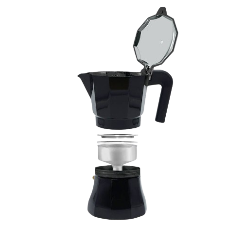Кавоварка гейзерна 150мл (3 порції) алюмінієва MR-1658-3 Espresso Moka Maestro - изображение 4