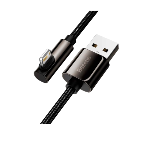 Кабель USB Lightning BASEUS CALCS-01 Legend Elbow 2,4A 1м чорний - изображение 3
