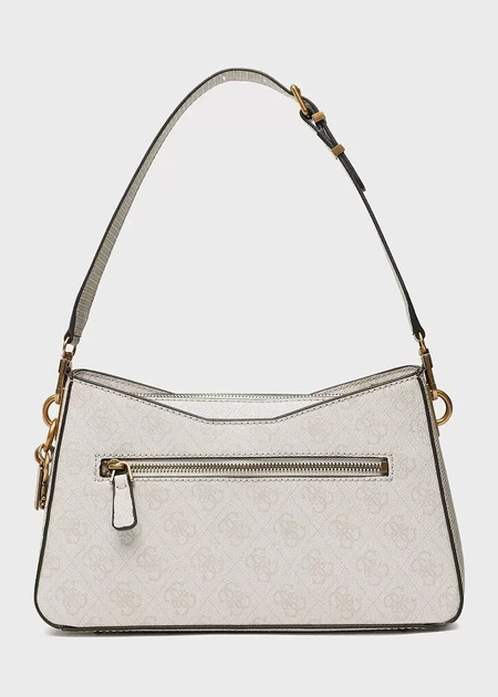 Сумка жіноча GUESS Ginevra Logo Elite, біла - зображення 3