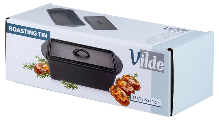 Forma do chleba Vilde Cast Line żeliwna z pokrywką Czarna 35 cm 3 l (5904316487812) - obraz 5