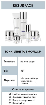 Набір для обличчя омолоджувальний професіональний Farmasi Resurfase Dr. C. Tuna 35+ - зображення 2