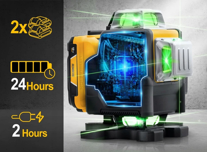 Лазерний рівень Humberg 517100 HM-171 в валізі + штатив (5903890624798) - зображення 10