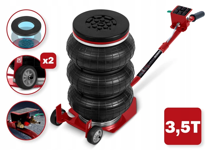 Podnośnik samochodowy Humberg 538201 HM-382 pneumatyczny 3.5 t (5903890629847) - obraz 3