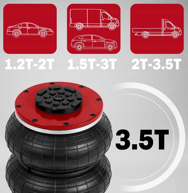 Podnośnik samochodowy Humberg 538201 HM-382 pneumatyczny 3.5 t (5903890629847) - obraz 7