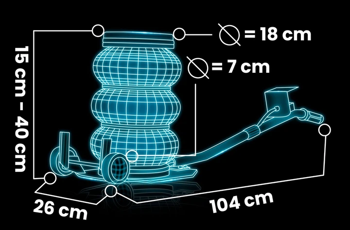 Podnośnik samochodowy Humberg 538201 HM-382 pneumatyczny 3.5 t (5903890629847) - obraz 8
