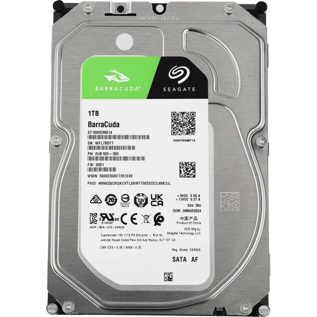 Жорсткий диск 3.5" Seagate BarraCuda 1TB SATA 256MB (ST1000DM014) [141003] - зображення 3