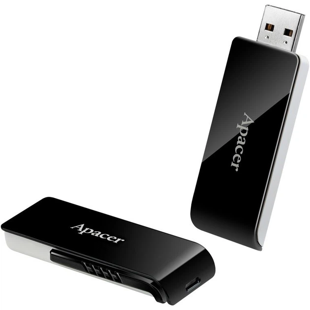 USB флеш-накопитель Apacer USB AH350 128GB USB 3.2 Black (AP128GAH350B-1) [136940] - изображение 4
