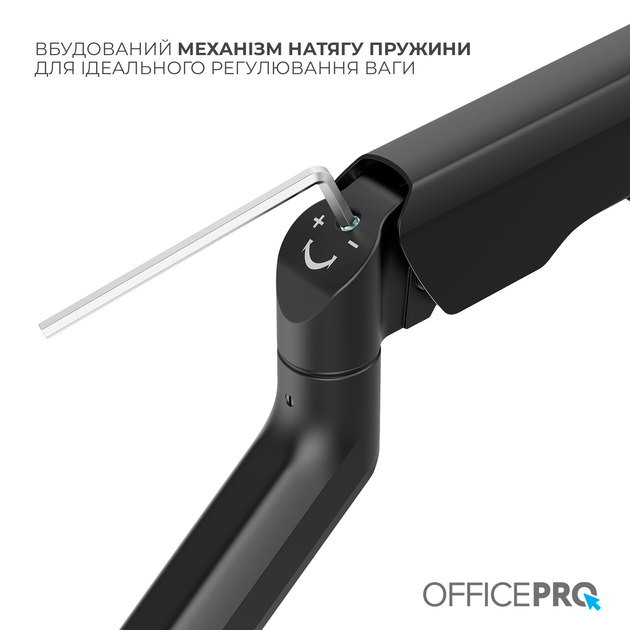 Настільне кріплення для двох моніторів OfficePro MA452B із пружиною 17-35" 2~12 кг Black - зображення 10