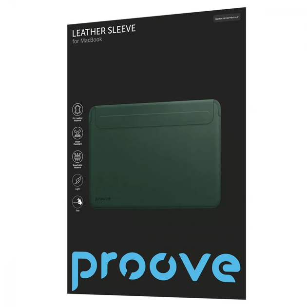 Чехол Proove Leather Sleeve для MacBook 13"/14.2" Black (PCLSMB141402) [102944] - изображение 3
