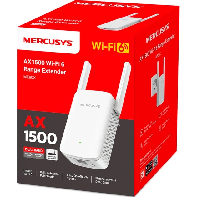 Ретранслятор Wi-Fi сигнала Mercusys ME60X [128287] - изображение 3
