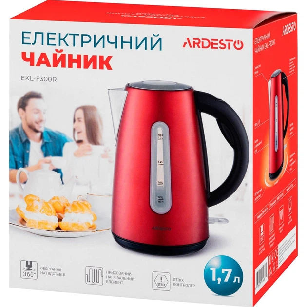Электрочайник Ardesto EKL-F300R [120028] - изображение 7