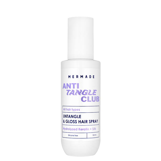 Спрей-кондиціонер для волосся Mermade Hydrolyzed Keratin + Silk для легкого розчісування 150 мл - Фото 1 Спрей-кондиціонер для волосся Mermade Hydrolyzed Keratin + Silk для легкого розчісування 150 мл - зображення 1