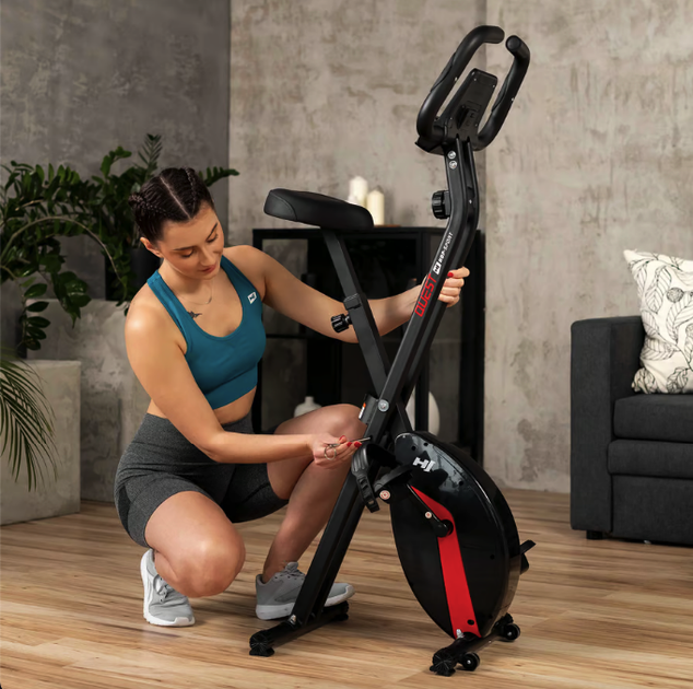 Велотренажер Hop-Sport HS-3020X Quest X-Bike черно-красный. Магнитный, 8 уровней, складной, для дома - Фото 7 Велотренажер Hop-Sport HS-3020X Quest X-Bike черно-красный. Магнитный, 8 уровней, складной, для дома - изображение 7