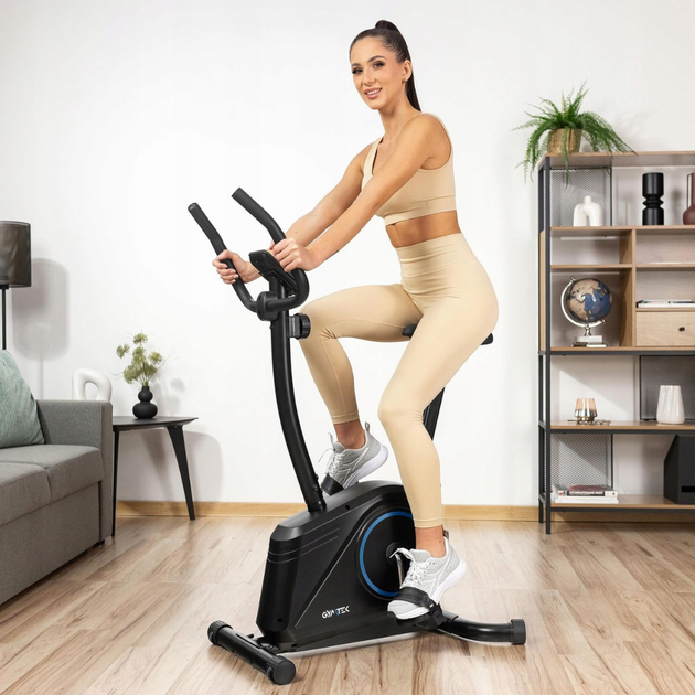Велотренажер Gymtek XB700 синій. Магнітний, до 120 кг, 8 рівнів, для дому, кардіо - зображення 7