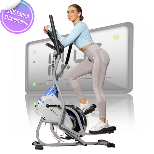 Орбитрек-степпер Hop-Sport HS-400B Icon Silver до 120 кг (Клаймбер для дома) - изображение 13