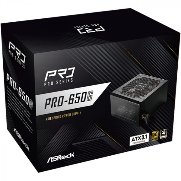 Блок питания ASRock PRO PRO-650G 650W 80+ Gold ATX с вентилятором 120 мм Retail - изображение 5