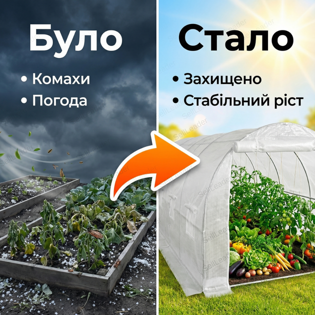 Пленка для теплицы 6x3x2 м всесезонная прозрачная парниковое полотно UV12 укрытие полиэтиленовое для рассады - изображение 5