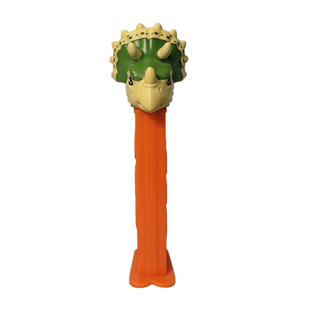 PEZ Dispenser Jurassic World Explorers Triceratops (PEZ диспенсер "Мир Юрского периода" Трицератопс) с конфетами 17 г (2 уп х 8,5г) 1 шт Трицератопс - изображение 2