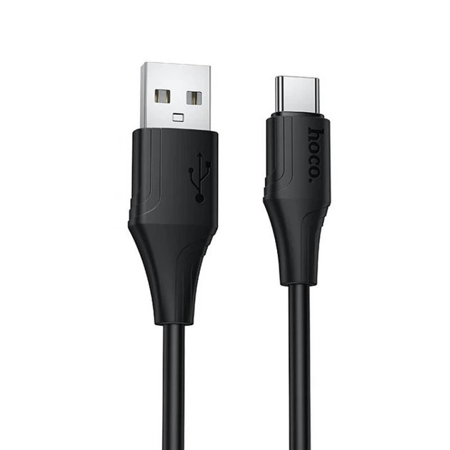 Кабель hoco. X124 Bien Silicone USB to Type-C 1 м, Fast Charge 3A, быстрая зарядка и передача данных для смартфонов Samsung Xiaomi Huawei Black - Фото 2 Кабель hoco. X124 Bien Silicone USB to Type-C 1 м, Fast Charge 3A, быстрая зарядка и передача данных для смартфонов Samsung Xiaomi Huawei Black - изображение 2
