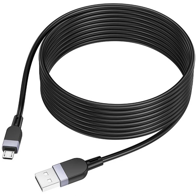 Дата кабель Hoco X109 Energy silicone USB to MicroUSB (3m) Black - Фото 3 Дата кабель Hoco X109 Energy silicone USB to MicroUSB (3m) Black - изображение 3
