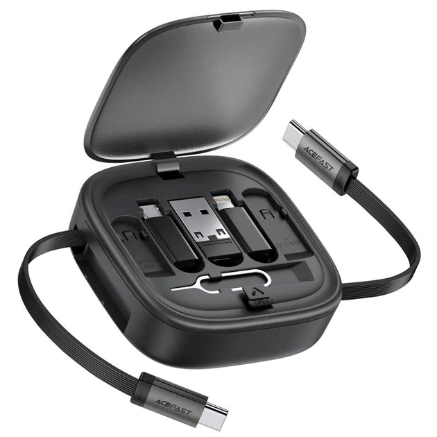 Дата кабель Acefast J3 box 5-in-1 60W (0.95m) Black - Фото 3 Дата кабель Acefast J3 box 5-in-1 60W (0.95m) Black - изображение 3