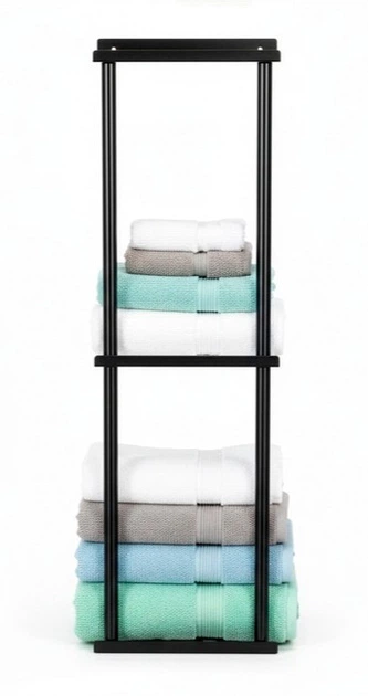 Wieszak na ręczniki SPRINGOS HG0073 Czarny (5908455306423) - obraz 3