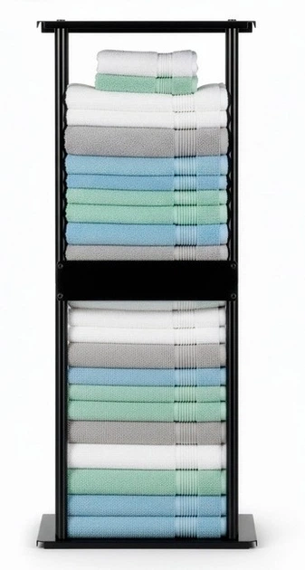 Полиця для ванної кімнати SPRINGOS HG0074 вертикальна для рушників Чорна (5908455306430) - зображення 4