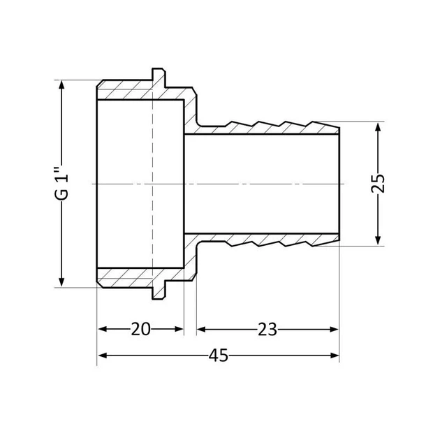 Штуцер Thermo Alliance Standart 25х1" ЗР SD4272525 - Фото 2 Штуцер Thermo Alliance Standart 25х1" ЗР SD4272525 - изображение 2