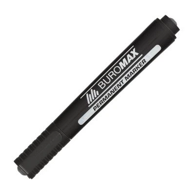 Маркер Buromax Permanent "JOBMAX", round tip, black (BM.8700-01) - Фото 1 Маркер Buromax Permanent "JOBMAX", round tip, black (BM.8700-01) - зображення 1
