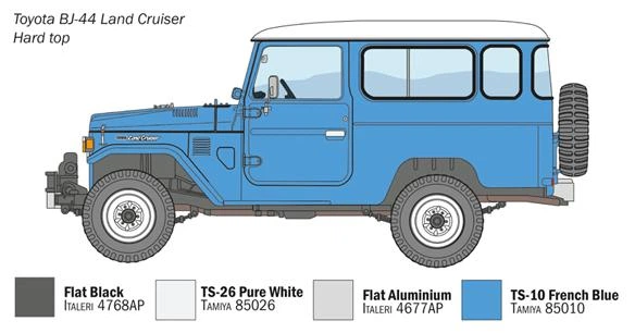 Збірна модель 1:24 автомобіль Toyota Land Cruiser BJ-44 Italeri 3630 - Фото 4 Збірна модель 1:24 автомобіль Toyota Land Cruiser BJ-44 Italeri 3630 - изображение 4