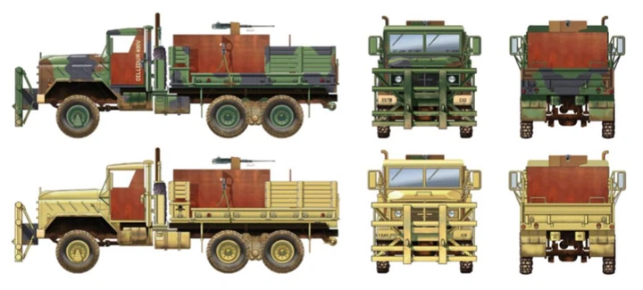 Збірна модель 1:35 вантажівка M923 '' Hillbilly Gun Truck Italeri 6513 - зображення 4