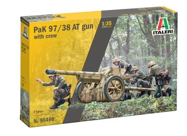 Збірна модель 1:35 гармата Pak 97/38 AT з розрахунком Italeri 96460 - Фото 1 Збірна модель 1:35 гармата Pak 97/38 AT з розрахунком Italeri 96460 - изображение 1