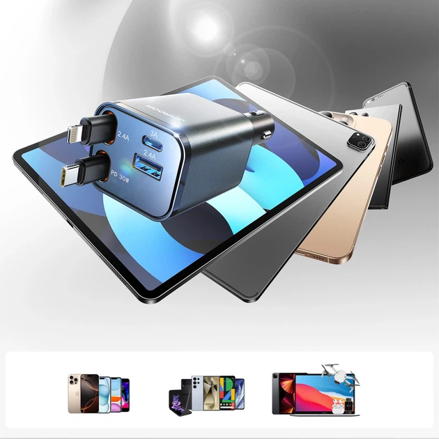 Ładowarka samochodowa JOYROOM JR-CCL05 30W Grey (6956116737917) - obraz 4