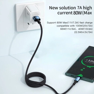 Дата кабель USB 2.0 AM to USB-C 2.0m 100W blue Essager (EXC7A-CGA03-P) - изображение 3