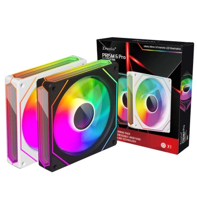 Кулер до корпусу Zezzio PRISM 6 Pro ARGB Black Reverse - зображення 6