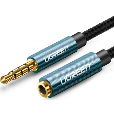 Кабель мультимедийный 3.5mm M to 3.5mm F 1.0m AV118 blue Ugreen (40673) - Фото 9 Кабель мультимедийный 3.5mm M to 3.5mm F 1.0m AV118 blue Ugreen (40673) - изображение 9